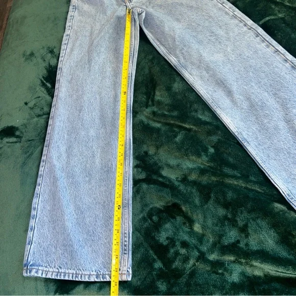H&M NWT Ladies Wide Leg Regular Fit Ultra High Waist Light Wash Jeans  Sz 0 - Picture 3 of 6